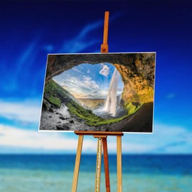 ZUVRDIAI Seljalandsfoss Waterfall Iceland DIY Digital Oil Painting Set Acrylic Oil Painting Arts Craft Paint by Number Kits for Adult Beginner Wall Decor 16X20Inch, No Frame