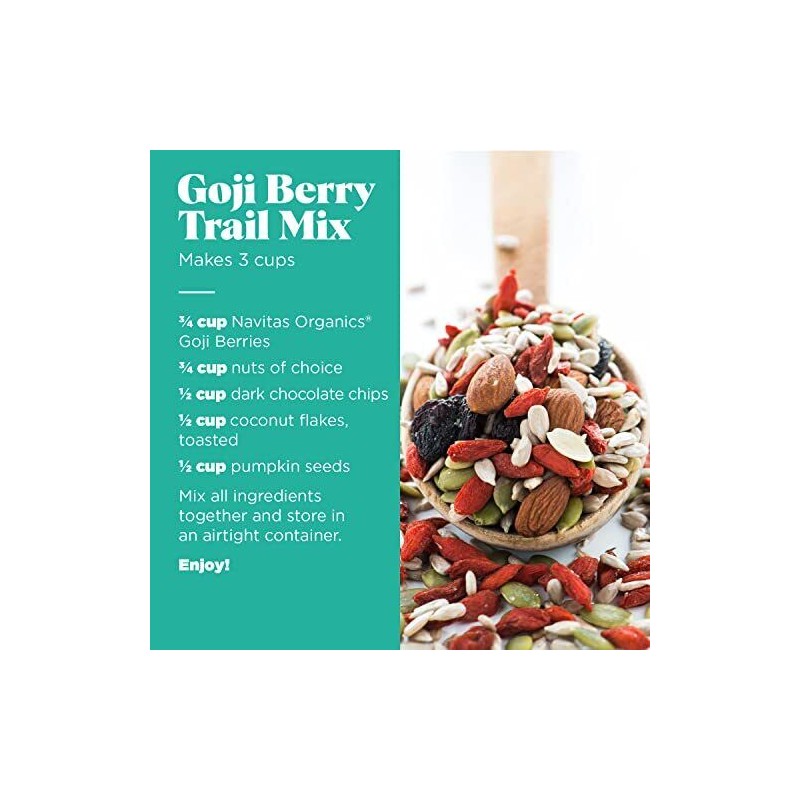 Navitas Organics Goji Berries 1 Pound USDA Organic Superfood Antioxidants