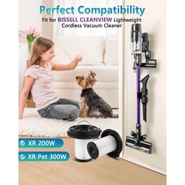 4 PACK Cleanview XR Filter Replacement Compatible with Bissell Cleanview XR 200W/ Cleanview XR Pet 300W/ Powerlifter Turbo Cordless Stick Vacuum Cleaner 3789U, 3789X, 3789, 3797V, 3797W, 3797, 1638010