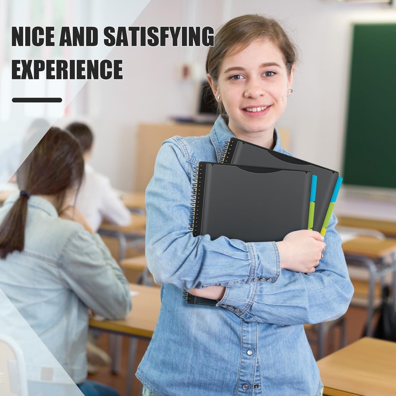 Yeaqee 8 Pack 24 Pocket Project Organizer Spiral Multi Pocket