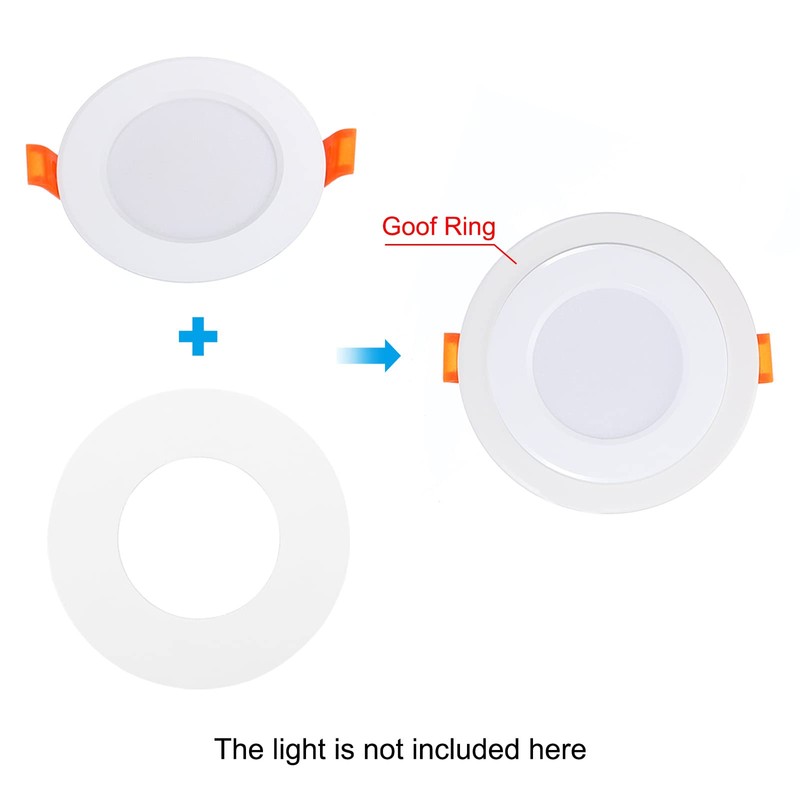 PATIKIL 3.39" ID 4.72" OD Light Trim Ring, White Goof
