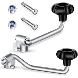 Yaocom 2 Set Trailer Jack Handles Replacement Crank Accessories Fits Most Trailer Jacks, Comes with Bolt Nut Spacers, Top Wind Jack Handle Red and Black (Black)