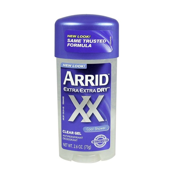 Arrid Extra Dry Antiperspirant Deodorant, Clear Gel, Cool Shower, 2.6 Oz (Pack of 4) by Arrid