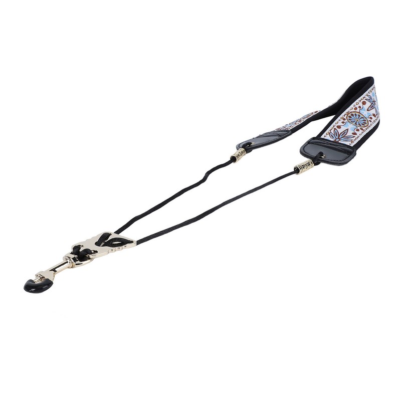 Embroidery Saxophone Neck Strap for Alto Tenor Sax Adjustable Instrument