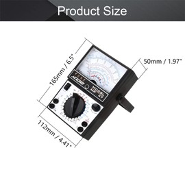 Fielect - Multímetro digital voltímetro multiprobador con voltímetro CC CA ohmios voltios, amperios, diodos, probador eléctrico con sondas de prueba, MF47