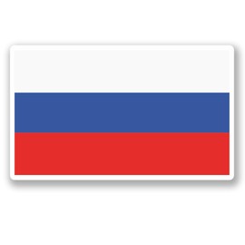 2 x 10cm Russian Flag Vinyl Sticker Bike Laptop Travel Luggage Tag Russia #5261 (10cm Wide x 6cm Tall)