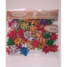 JANEL CELOSA 450 Moño Mini Para Regalo Celosa Surtido Metalizado Estrella