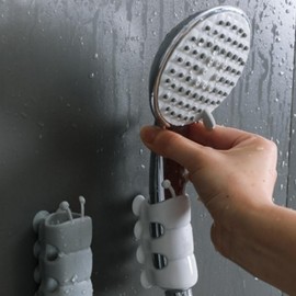 Suction type strong shower holder caterpillar shower holder suction type holder sucker white 5ea