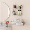Sezanrpt 12 Inches Clear Wall Shelves, Moisture-Proof, Acrylic Bathroom Wall
