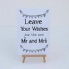 Wedding Card Box/Guest Book White Sign 'Leave Your Wishes' Sign