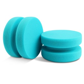 2PCS Paint Sponge Applicator, 3.15 x 1.89 Double-Side Round Detail Painting Sponge for Art Craft/Car Waxing, Round Wall Repairing Sponges for Acrylic Oil Watercolor