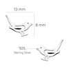 SOFIA MILANI - Women's Earrings 925 Silver - Bird Stud