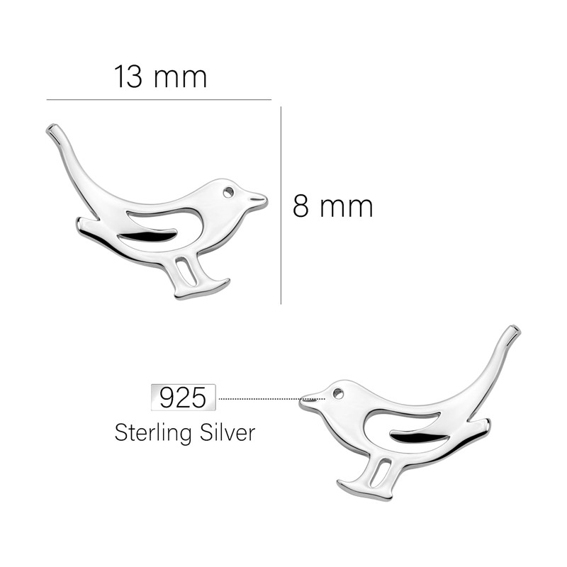 SOFIA MILANI - Women's Earrings 925 Silver - Bird Stud