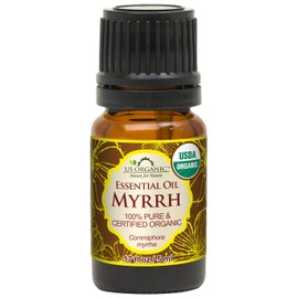 US Organic 100% Genuine Myrrh Essential Oil - Sourced from The Horn of Africa, USDA Certified Organic, Extracted by Hydro-Distillation (Myrrh, 5 ml)