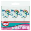 Dr. Oetker 6 Unicorn and Rainbow Birthday Candles, 284 g