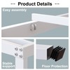 DiaOutro 18 Inch White Twin Bed Frame Heavy Duty No