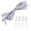 Rextin Double E26/E27 LED Light socket 21FT extension cord with