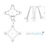 My Plast Spacers for Recessed Spotlights, Flame Retardant Heat Protection