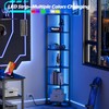 Furnulem 6 Tier Corner Shelf with LED Light, 67.5” Tall