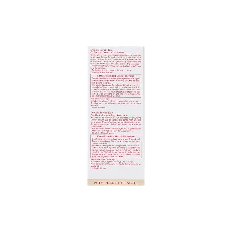 Clarins Double Serum Complete Age Control Concentrate, 2.5 Ounce