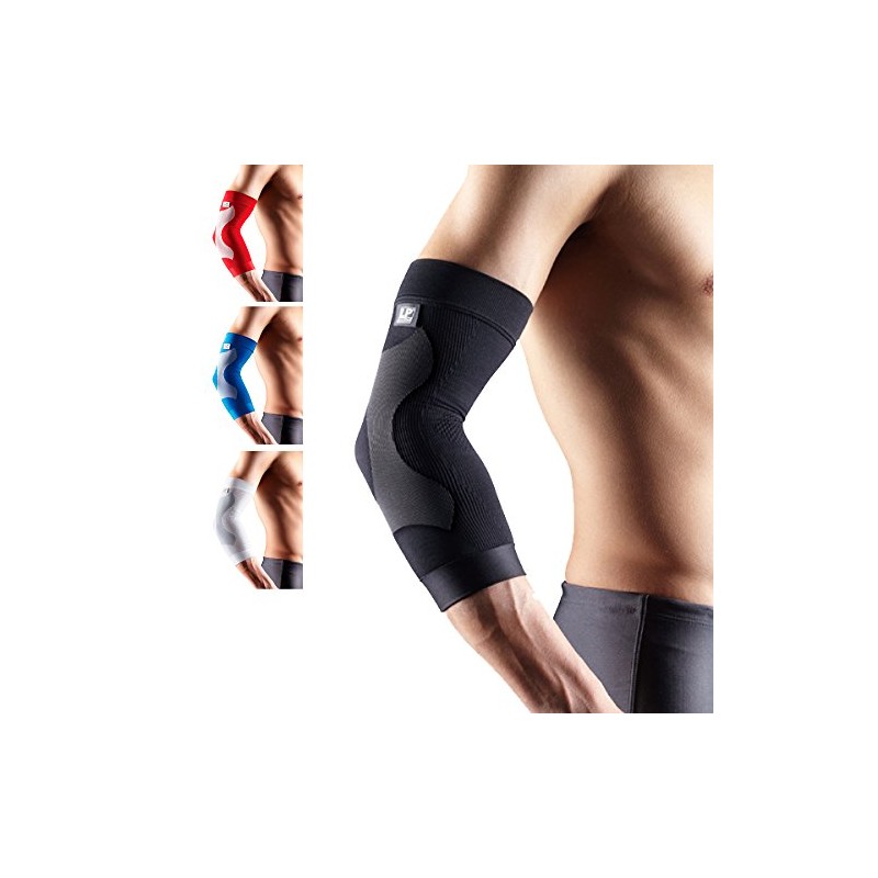 LP SUPPORT 250 Power Sleeve Kompressions-Ellenbogenbandage, Größe:XXL, Farbe:schwarz