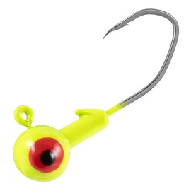 Dr.Fish 20 Pack Fishing Jig Heads, Sickle Hook Crappie Jigs Heads Round Ball Fishing Jigs for Bass Fishing Crappie Trout Hook Lure Live Bait Jigs Plastic Freshwater Panfish Bluegill Trout 1/4oz