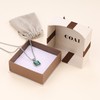 COAI Stainless Steel Box Chain Malachite Necklace for Men 20"
