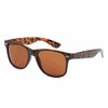 Retro Optix Sunglasses Classic 80’s Vintage Style Design (Tortoise Brown,