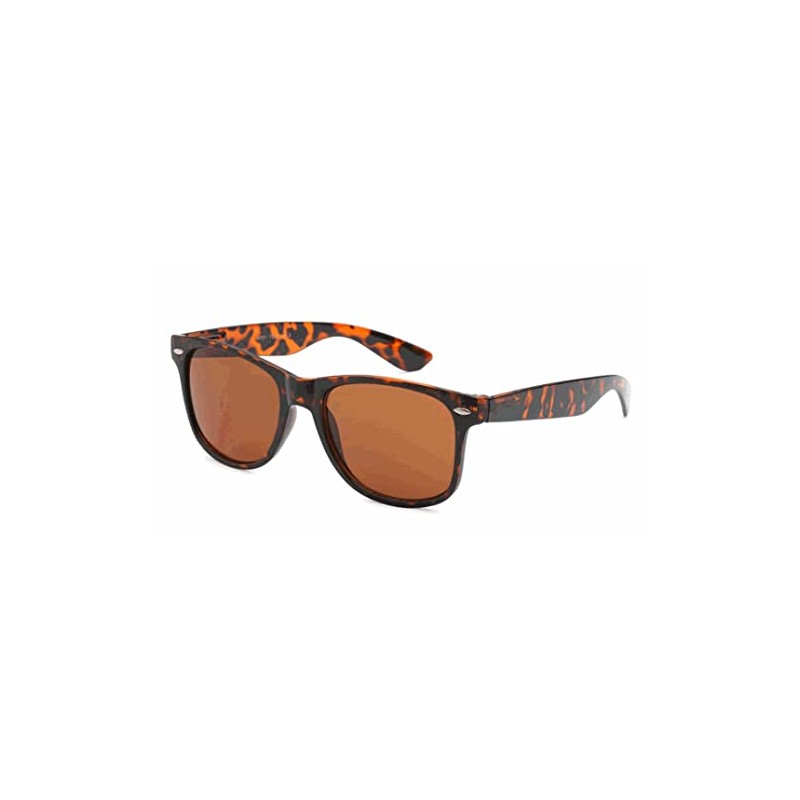 Retro Optix Sunglasses Classic 80’s Vintage Style Design (Tortoise Brown,
