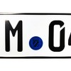 Munich Temporary German License Plate