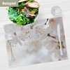 Place Mat - White Flowers - 12 Pieces Made in