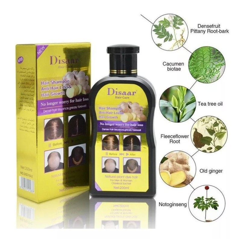 Dissar Shampoo Anti Caida Dissar Fortalece/obscurece/engrosa 2 Pzs