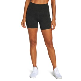 Zobha Women's Standard Bailey High Rise Pocket Bike Short, Heather Black
