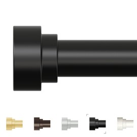 Extra Long Curtain Rods 120 to 170 Inch(10-14ft),1Inch Black Adjustable Extra Long Curtain Rod,Heavy Duty Decorative Window Curtains Rods for Bedroom,Long Curtain Rods 120-170