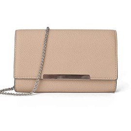AFKOMST Clutch Purses for Women, Small Crossbody Bags and Summer Straw Beach Handbags with Crossbody Chain Strap