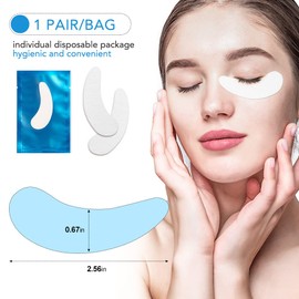 50 Pairs of Eye Pads for Eyelash Extension Eyelashes Pads Eyelash Extension Pad Eye Pads Eyelashes Lint Free Eye Gel Patch Eyelash Extension Pads Eyelash Lifting Pad Lash Pads (Willowleaves Blue)