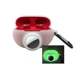 Glow Case for Beats Studio Buds Airtag 2021 Wireless Headphones Charging Box,Glow in The Dark Cover with Anti-Lost Keychain,Glow Green