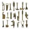 Loutas bowdee 100 Pcs Bronze Color Tool Miniature Figurines Mini
