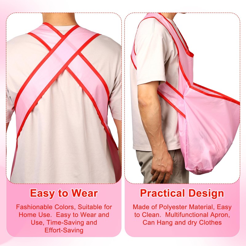 lasuroa Laundry Apron with Bag, 79 x 55 x 2