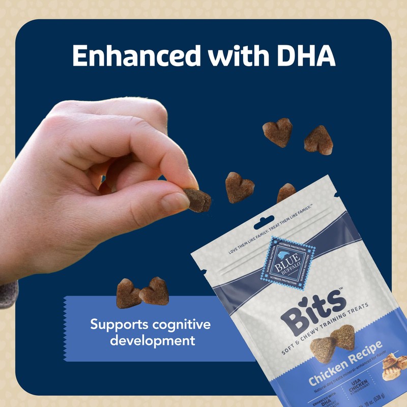 Blue Buffalo Bits Soft Dog Treats for Training, Made with