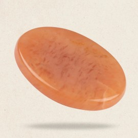 Peach Aventurine Worry Stone for Anxiety & Stress Relief, Healing Crystal Gift