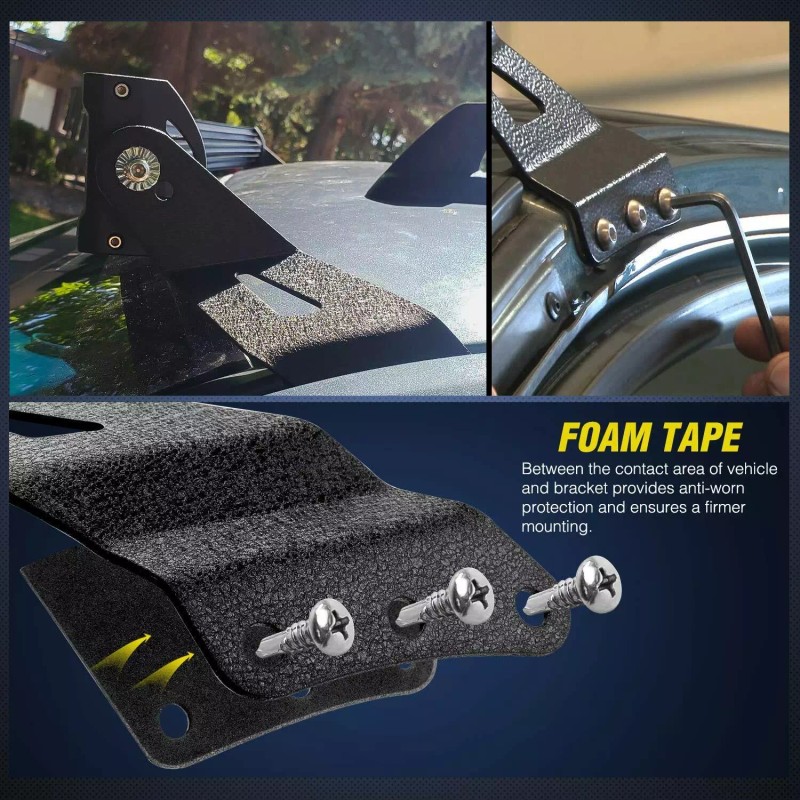 Nilight 52Inch 2PCS Curved LED Light Bar Bracket For 99-06