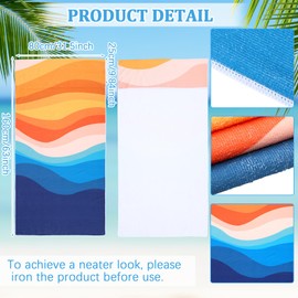 Hahafelt 1 Pack Car Seat Towel Covers Athletic Running Towel Performance Microfiber Post Workout Sweat Washable Cover Non Slip for Car Outdoor Sport Activities 63 x 31.5 Inches (Beach)