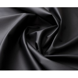 IPEA Faux Leather Black for Decor and Coating 140 x 50 cm - Made in Italy - Faux Leather for Sofas, Chairs, Clothing, Accessories - Upholstery Fabric Cover Fabric Leather Look - Half Metre