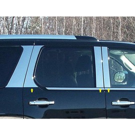 6pc. Chrome Pillar Post Trim fits Escalade 2007-2014