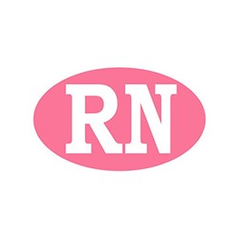RN Nurse Pink Sticker Bumper Sticker Oval 5" x 3" Car Decal Nursing Gift Registered Nurse (4)
