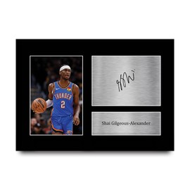 HWC Trading A4 Shai Gilgeous-Alexander Oklahoma City Thunder Basketball Gifts Printed Signed Autograph Picture for Basketball Memorabilia Fans - A4