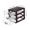 KOMBIUDA Plastic Storage Bin 3 Tier Drawer Organiser Box Home