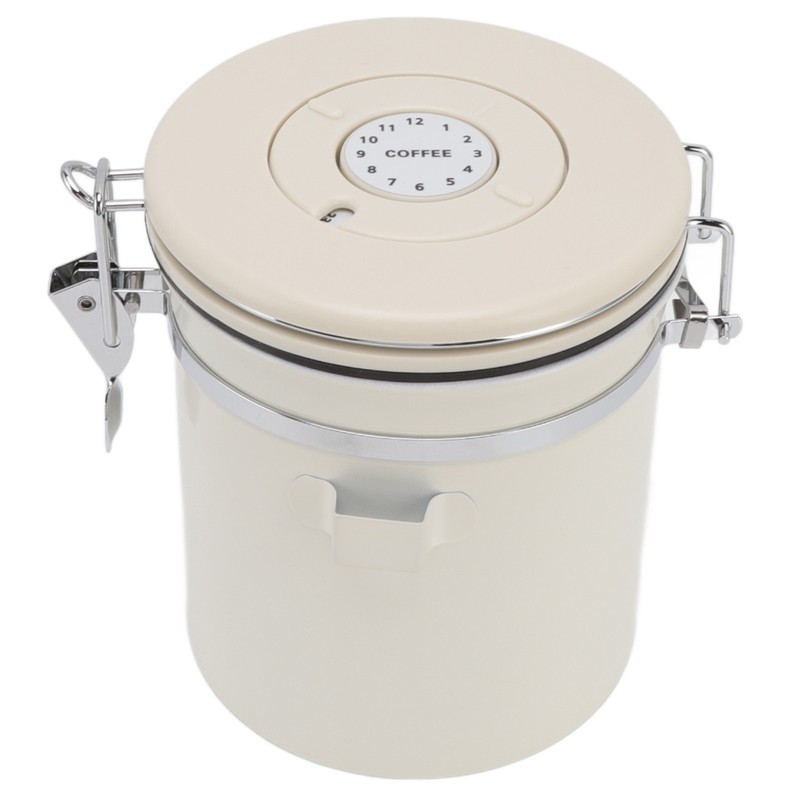 Airtight Coffee Canister 304 Stainless Steel Valve with Scoop for