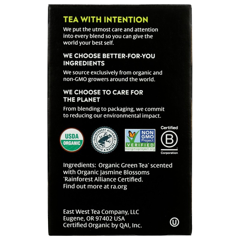 Choice Organic Teas Green Tea, 16 Tea Bags, Jasmine Green